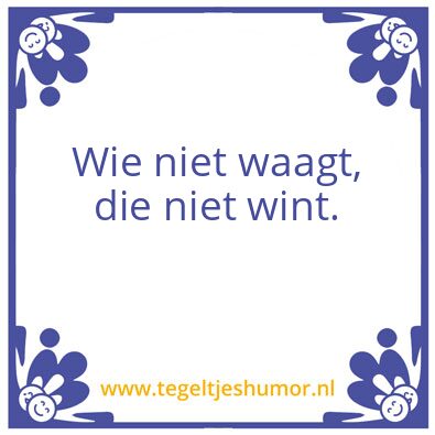 Tegeltje: Je kan het