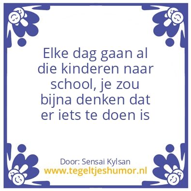 Tegeltje: Onlogisch