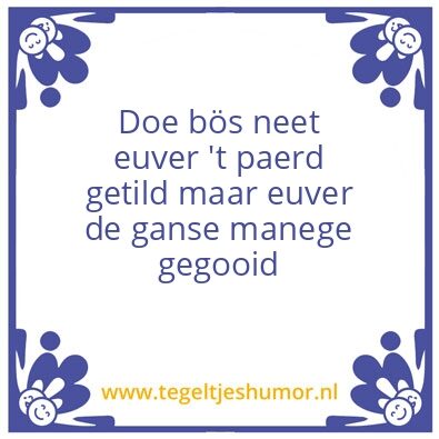 Tegeltje: Paerd getild