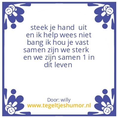 Tegeltje: ik help