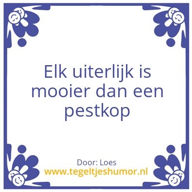 Tegeltje: peskop