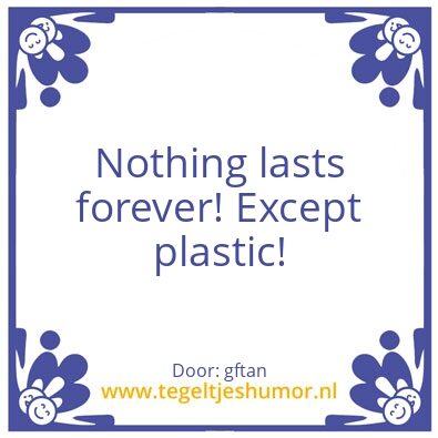 Tegeltje: Plastic