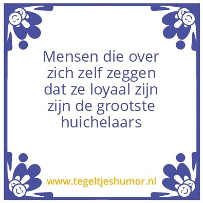 Tegeltje: huichelaar