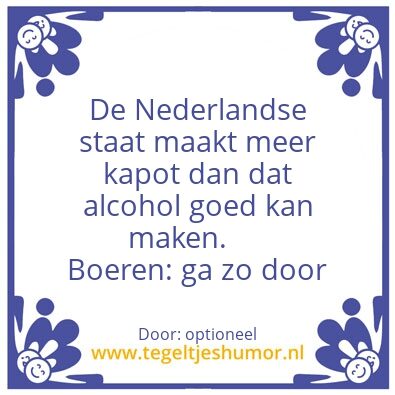 Tegeltje: staat