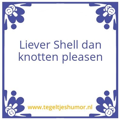 Tegeltje: Knotten