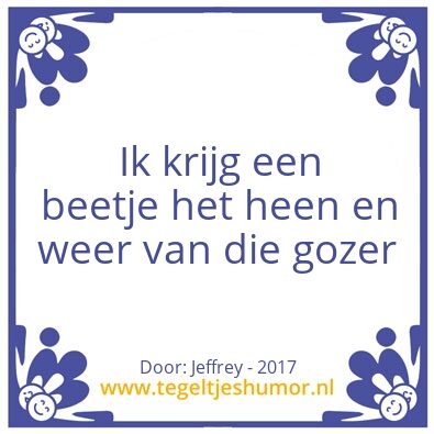 Tegeltje: Heen en weer
