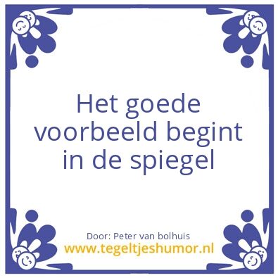Tegeltje: Voorrbeeld