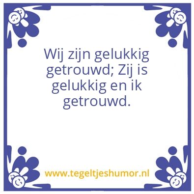 Tegeltje: Getrouwd