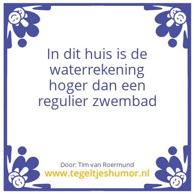 Tegeltje: Waterrekening