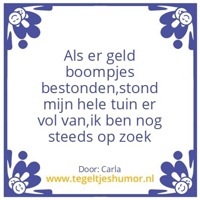 Tegeltje: Geld