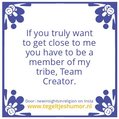 Tegeltje: This is personal.
