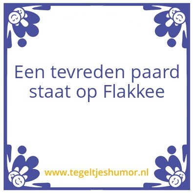 Tegeltje: Paard