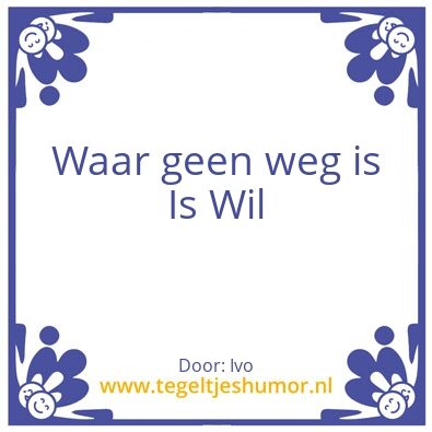 Tegeltje: Wil