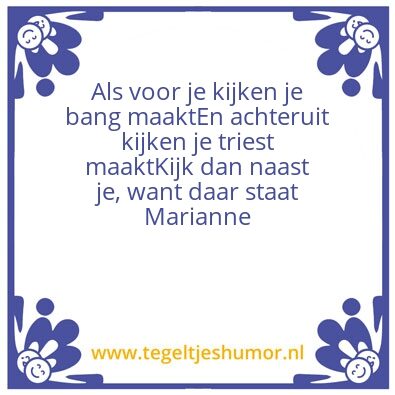 Tegeltje: Marianne