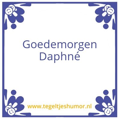 Tegeltje: Daph