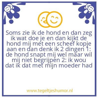 Tegeltje: hond