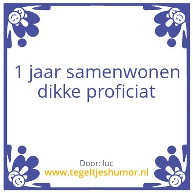 Tegeltje: samenwonen