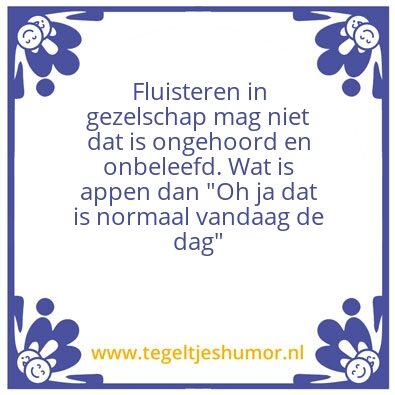 Tegeltje: Fluisteren