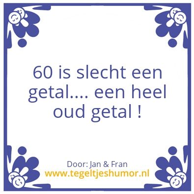 Tegeltje: 60 jaar