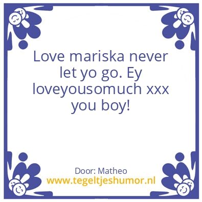 Tegeltje: Mariska