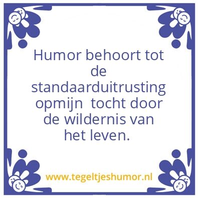Tegeltje: Humor