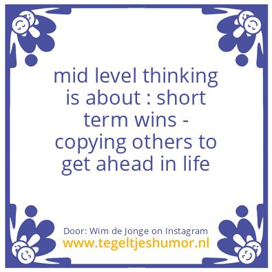 Tegeltje: Thinking level 2