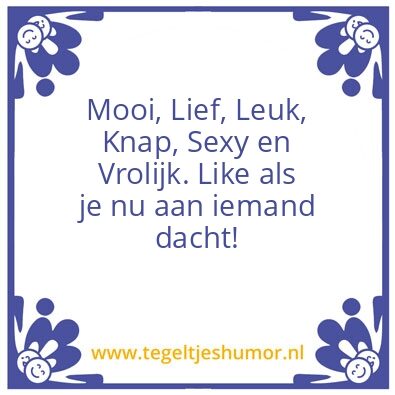 Tegeltje: Like