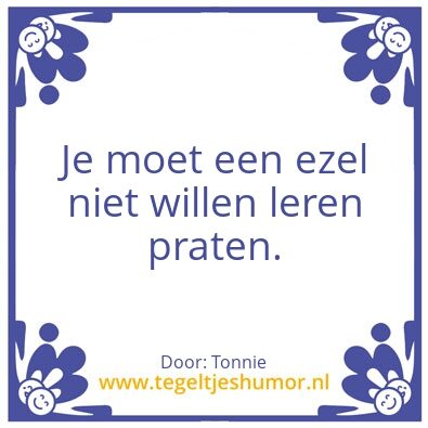 Tegeltje: Ezel