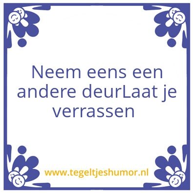 Tegeltje: Deur