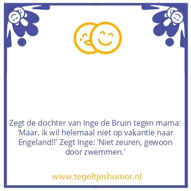 Tegeltje: Op vakantie