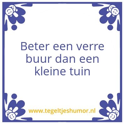 Tegeltje: Kleine tuin