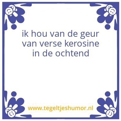 Tegeltje: gek