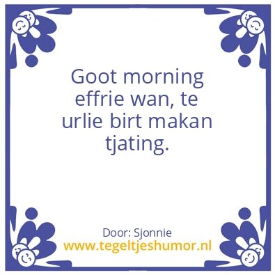 Tegeltje: Sonnie ut Waik