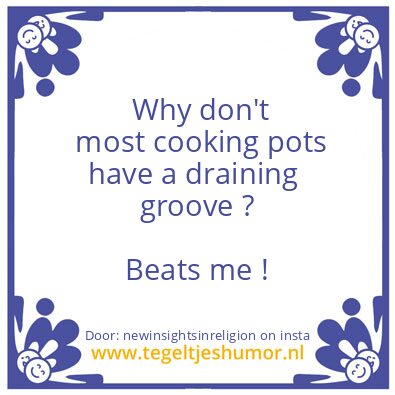 Tegeltje: a draining groove ?