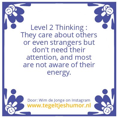 Tegeltje: Level 2 Thinking