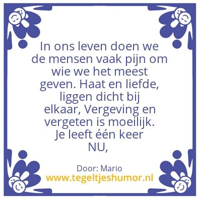 Tegeltje: .