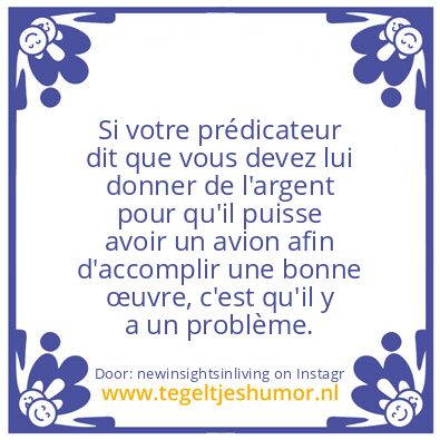 Tegeltje: your preacher