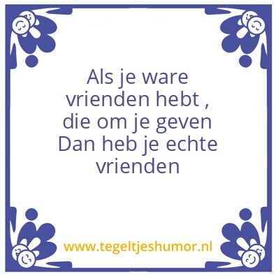 Tegeltje: vrienden