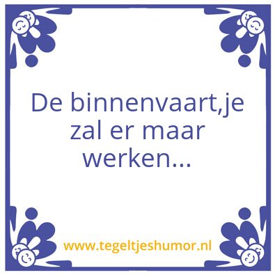 Tegeltje: Binnenvaart