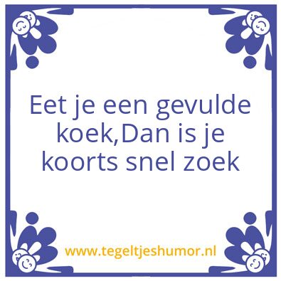 Tegeltje: Gevulde koek