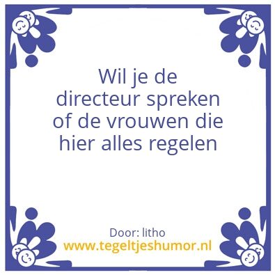 Tegeltje: Directeur