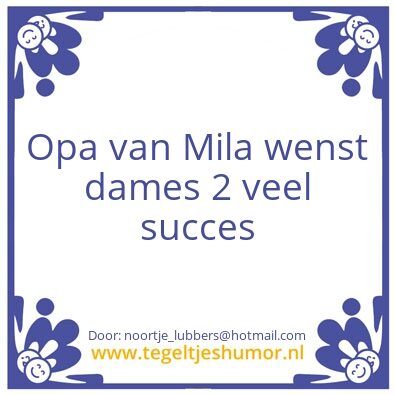 Tegeltje: Dames 2