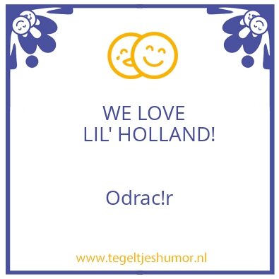 Tegeltje: Houdt