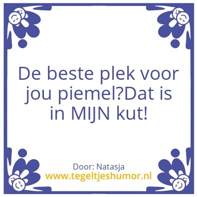 Tegeltje: .