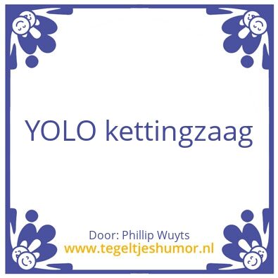 Tegeltje: yolo
