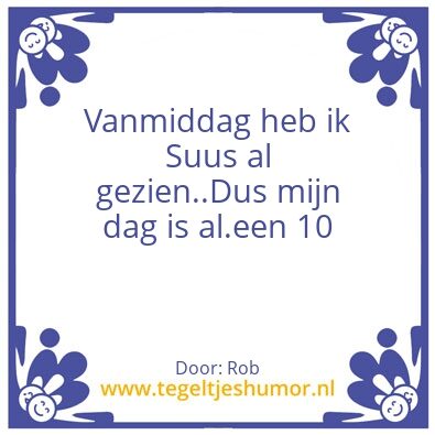 Tegeltje: Suus
