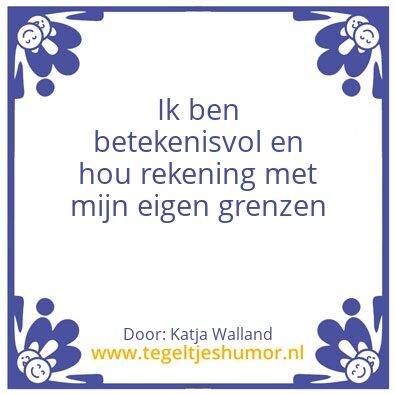 Tegeltje: katja zakelijk gevoel