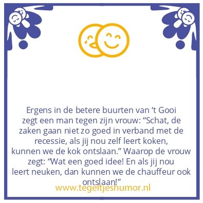 Tegeltje: Recessie in het Gooi