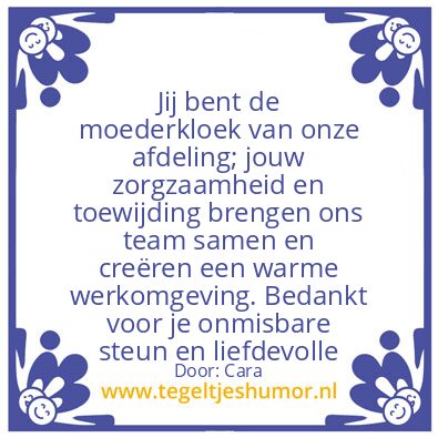 Tegeltje: collega