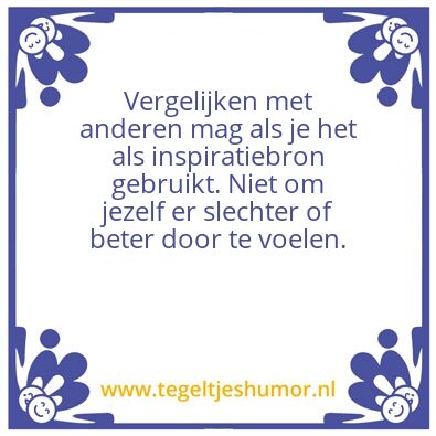 Tegeltje: Vergelijken